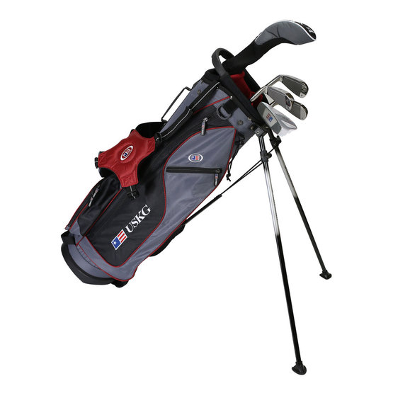 US Kids Golf UL 60 5 Club Stand Bag Set braun
