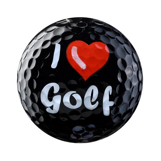 Magballs I love Golf Motivball schwarz