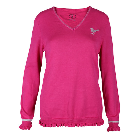Girls Golf Pullover Strick pink