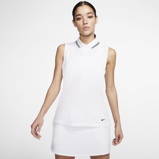 Nike Ärmelloses Polo weiß
