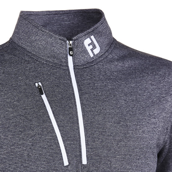FootJoy Heather Pinstripe Chill-Out Pullover navy