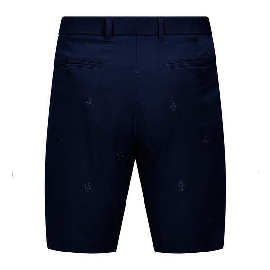 Penguin all over Pete Embroidered Bermuda navy