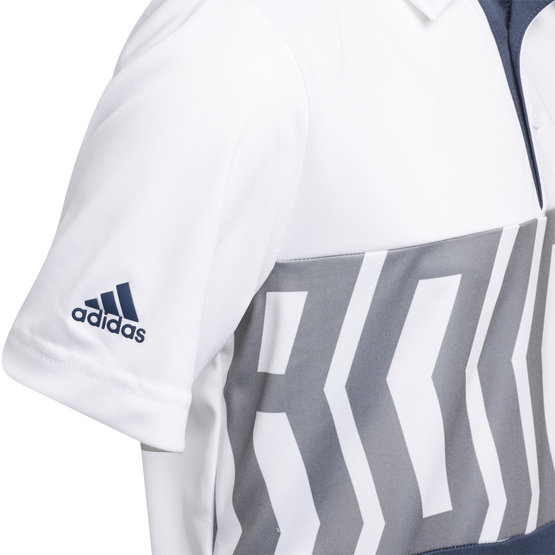Adidas Print color Blocking Halbarm Polo weiß