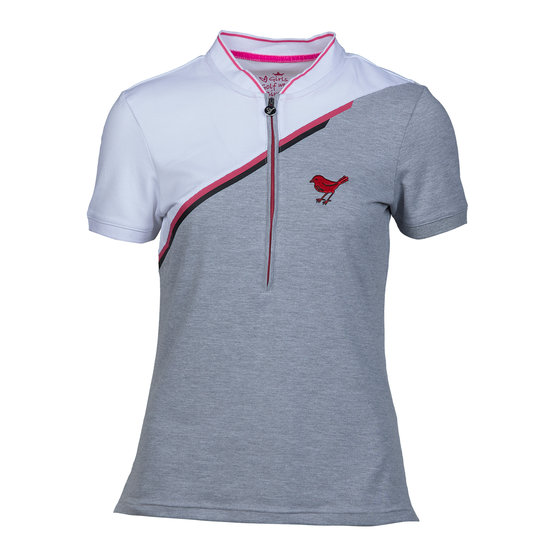 Image of Girls Golf WHITE GRY DIVIDED Halbarm Polo weiß