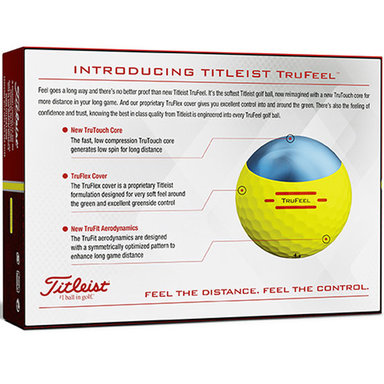 Titleist TruFeel Golfball gelb