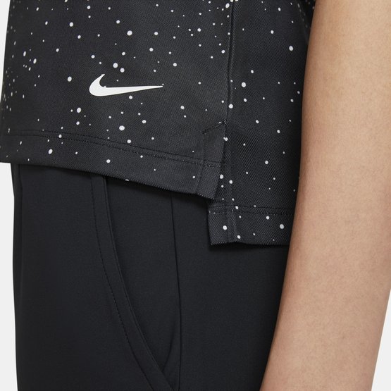 Nike DRY DOT PRT Halbarm Polo schwarz