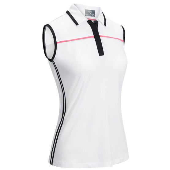 Image of Callaway Sleeveless Color Block Polo weiß