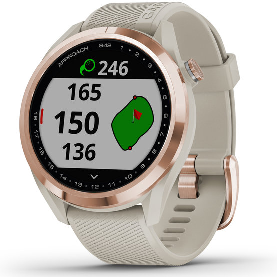 Garmin GPS golfové hodinky Approach S42 béžová