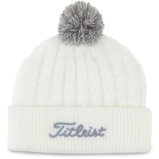 Titleist Cable Knit Pom Pom Hat white