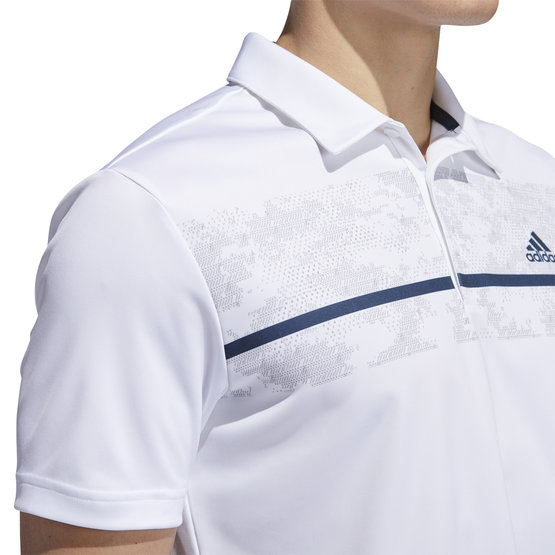 Adidas CHEST PRINT Halbarm Polo weiß