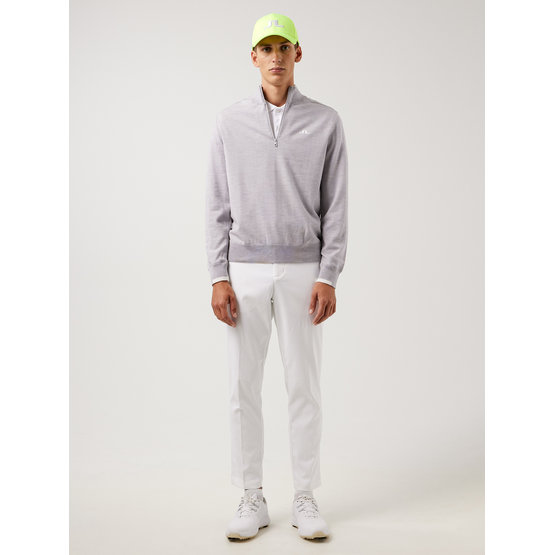 J.Lindeberg Avi Windbreaker Golf Sweater Wind stop Knitted light gray melange