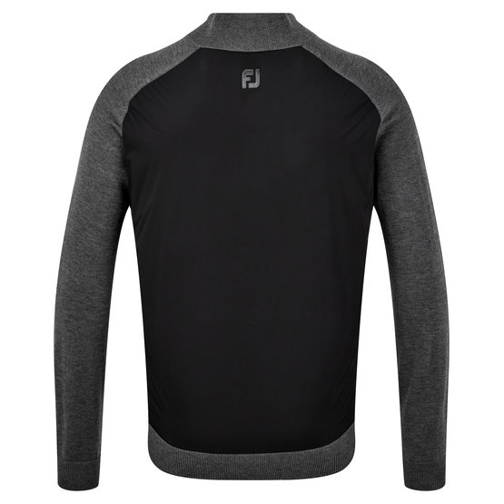 FootJoy Strečová bunda Wool Blend Tech s celorozepínacím zipem černá