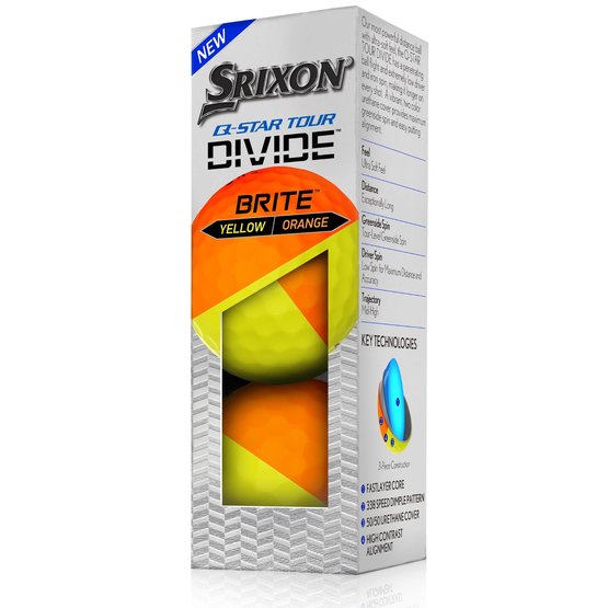 Srixon Q-Star Tour Divide Golfball orange