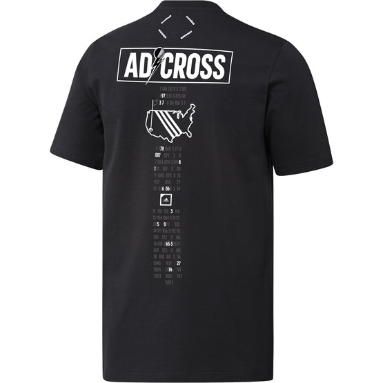 Adidas Mens Adicross Caddie Halbarm Motto T-Shirt schwarz