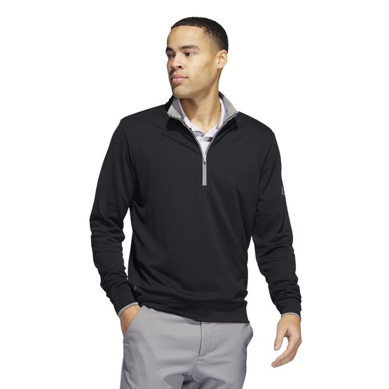 Adidas Mens Primegreen Upf Quarter Zip Pullover schwarz