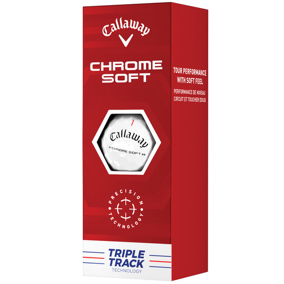 Callaway Chrome Soft Triple Track 22 Golfball weiß