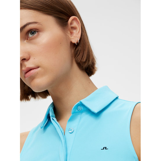 J.Lindeberg Dena Golf Top ohne Arm Polo hellblau