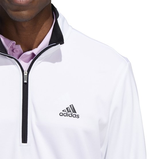 Adidas  PRIMEGREEN UPF QUARTER ZIP PULLOVER Strečové spodní prádlo bílá