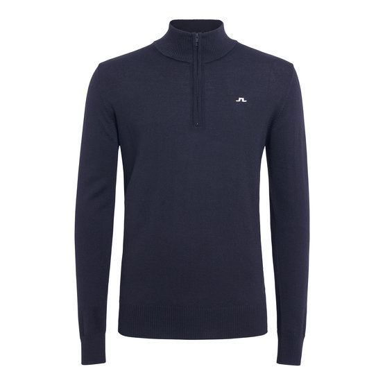 J.Lindeberg Kian Zipped Golf Sweater Troyer Knitted navy