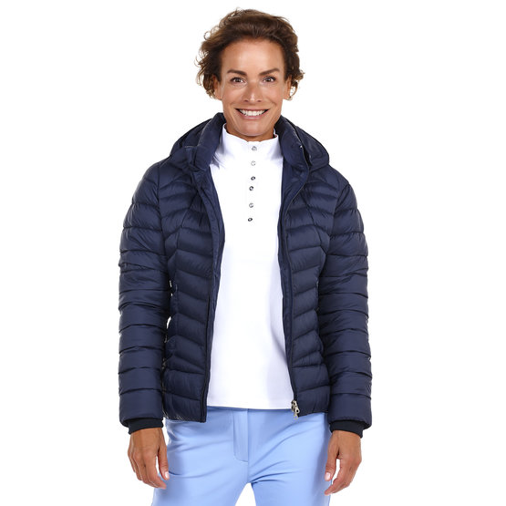 Valiente Thermo hooded quilted jacket navy