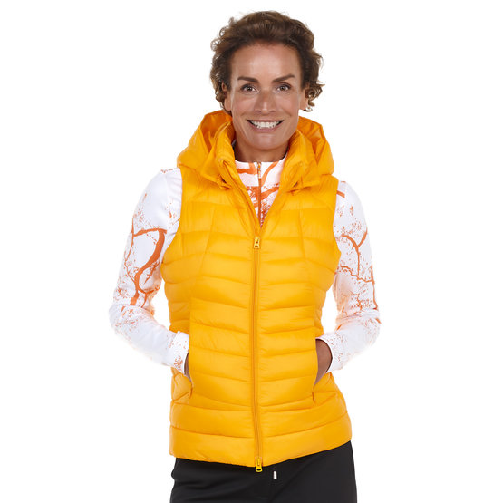 Valiente  prošívaná vesta s kapucí termovesta oranžová