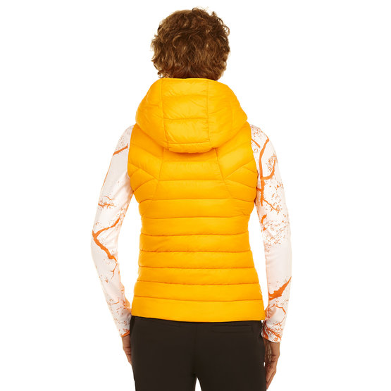 Valiente  prošívaná vesta s kapucí termovesta oranžová