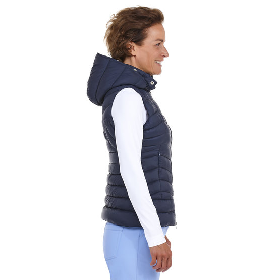 Valiente Quilted thermal hooded vest navy