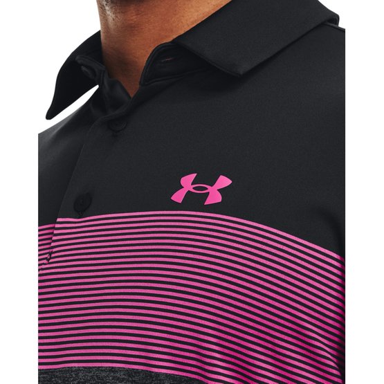 Under Armour Playoff Low Round Stripe Half Sleeve Polo black buy online - House