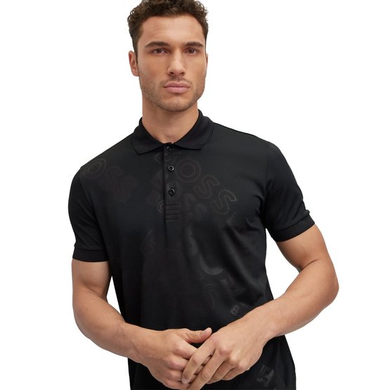 BOSS Paddy 4 relaxed fit half sleeve polo black