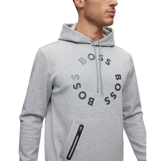 BOSS Soody 2 regular fit hoodie sweatshirt light gray melange