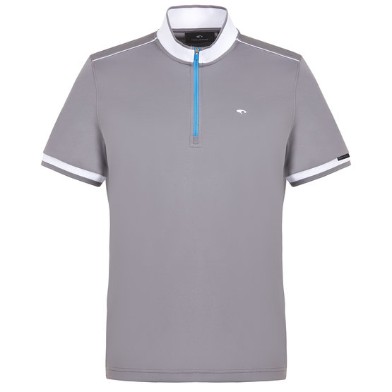 Daniel Springs zip shirt half sleeve polo light gray
