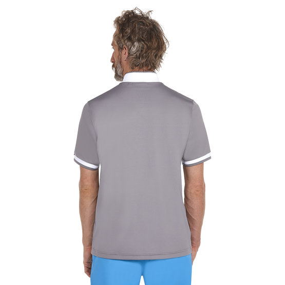 Daniel Springs zip shirt half sleeve polo light gray