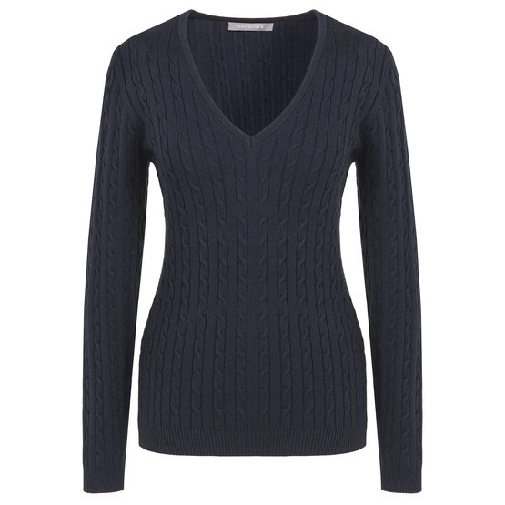 Valiente cable pullover Pullover Strick navy