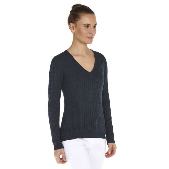 Valiente cable pullover Pullover Strick navy