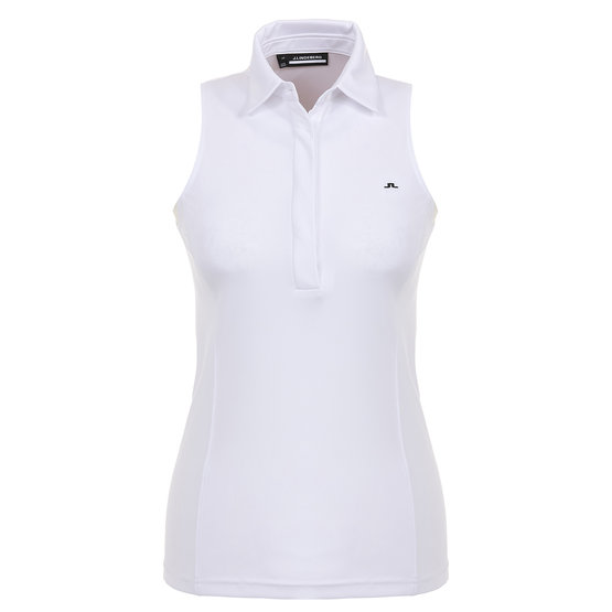 J.Lindeberg Dena Sleeveless Top Polo in white buy online - Golf House