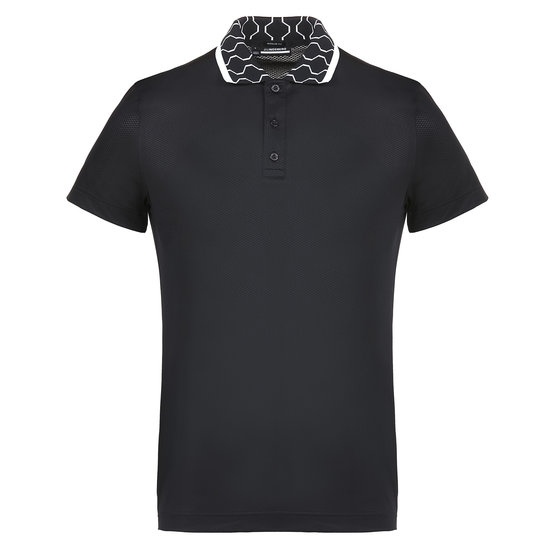 J.Lindeberg Glen Regular Fit Half Sleeve Polo in black buy online ...