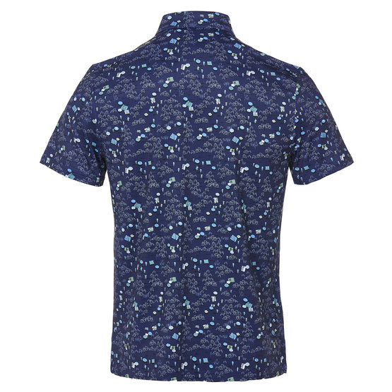 Penguin  Pete In The Park Print Half Sleeve Polo navy
