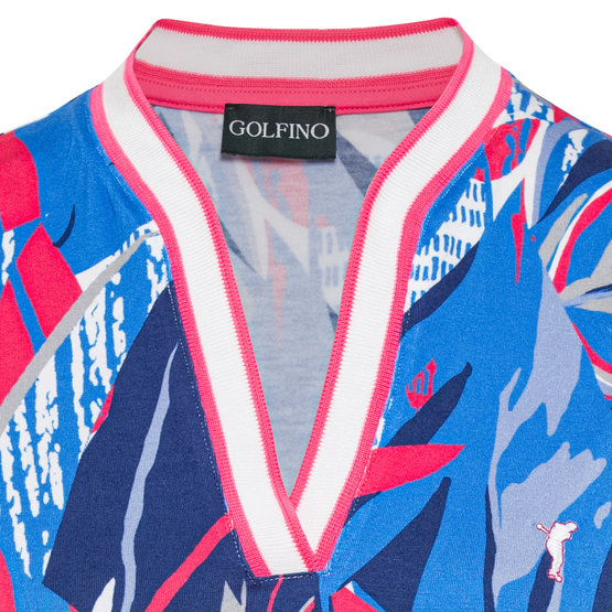 Golfino SURFING CALIFORNIA PRINTED sleeveless polo blue