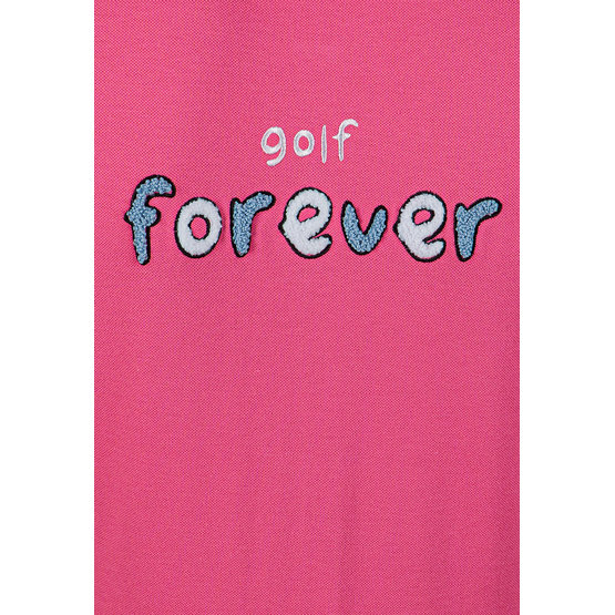Girls Golf  Polo FOREVER s krátkým rukávem růžová