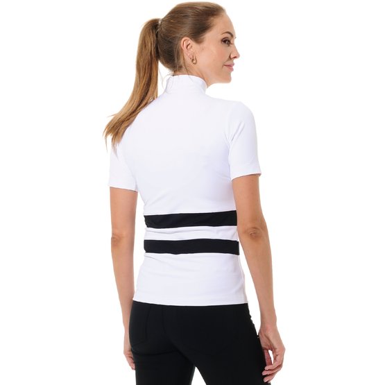 MDC Zip half sleeve polo in white buy online - Golf House