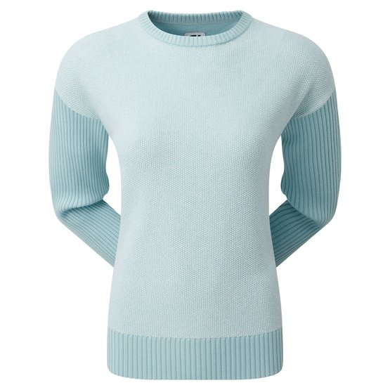 FootJoy Crewneck Sweater Pullover Strick türkis