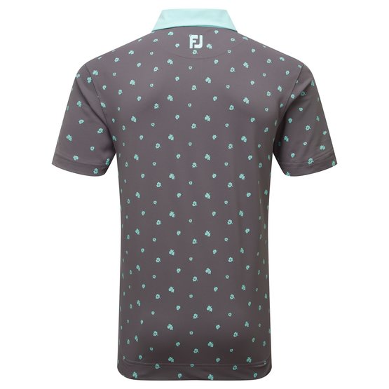 FootJoy  Scattered Floral Half Sleeve Polo gray