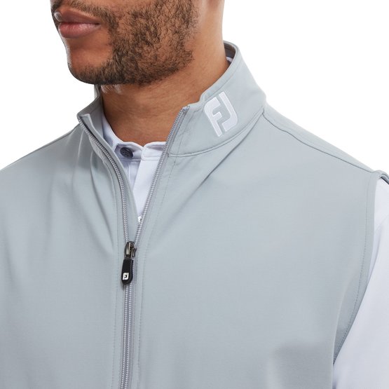 FootJoy Full Zip Knit Stretch Vest in light gray buy online - Golf House
