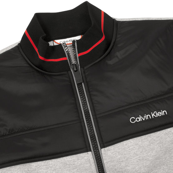 Calvin Klein NASH MILLS HYBRID FULL ZIP Stretch Jacke hellgrau melange