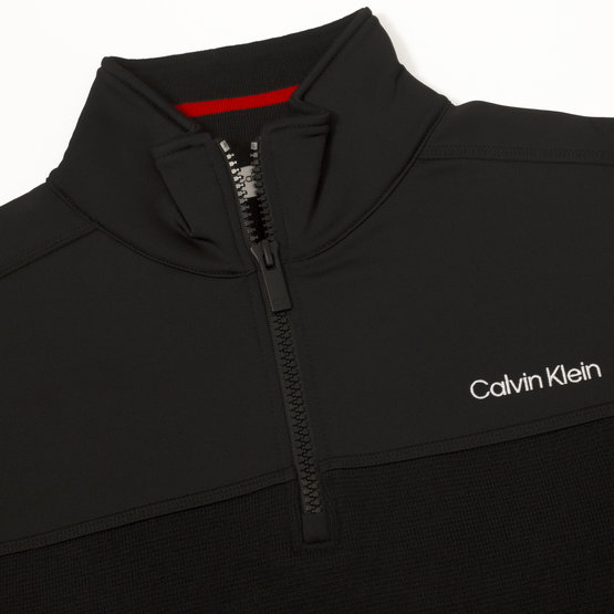 Calvin Klein  FOXE CLOSE HYBRID HALF ZIP Stretch Midlayer black