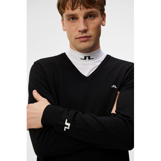 J.Lindeberg  Lymann V-Neck Knit Sweater black