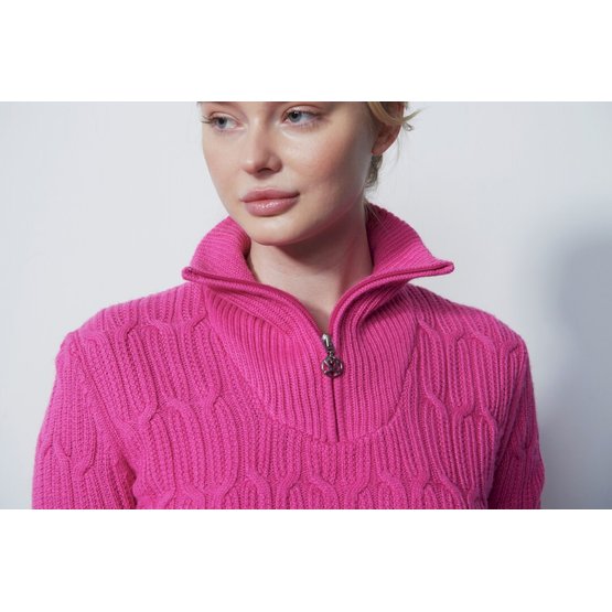 Daily Sports  OLIVET svetr s podšívkou Windstopp pletený růžová