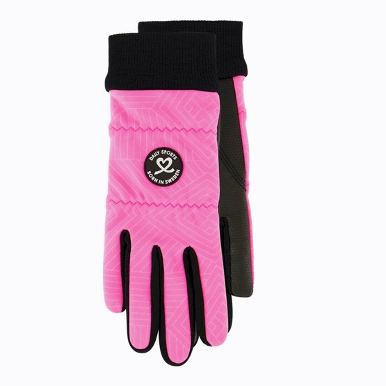 Daily Sports  ELLA fleece glove logo synthetic gloves pink