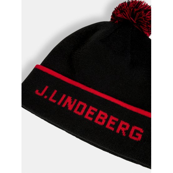 J.Lindeberg Stripe Beanie Mütze schwarz