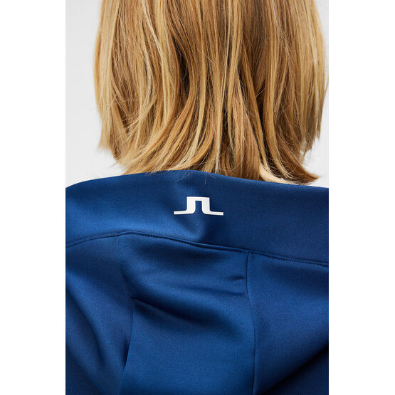 J.Lindeberg  Stretchová střední vrstva s kapucí Aerial Quarter Hood modrá